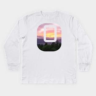 Initial O Sunset Photograph Kids Long Sleeve T-Shirt